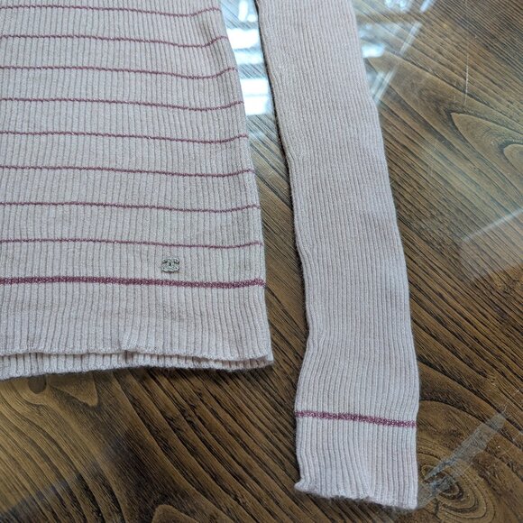 Chanel Vintage Light Pink Glitter Cashmere Blend Sweater 03A 2003 FR44 S M 6 8 - Picture 13 of 16